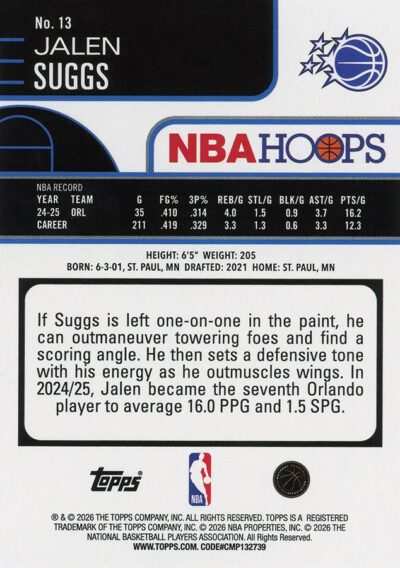 2025-26 Hoops - 013 | Jalen Suggs