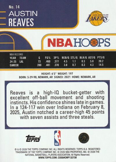 2025-26 Hoops - 014 | Austin Reaves