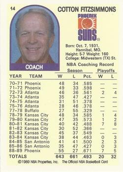 1989-90 Hoops - 014 | Cotton Fitzsimmons