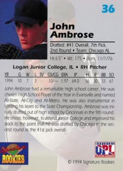 Ambrose, John - 1994 Signature Rookies Draft Picks