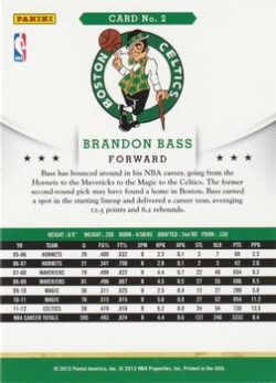 2012-13 Hoops - 002 | Brandon Bass