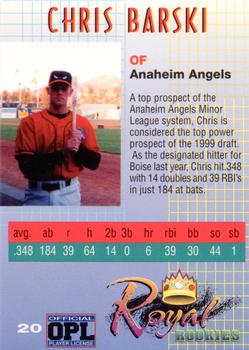Barski, Chris - 2000 Royal Rookies Signature Series