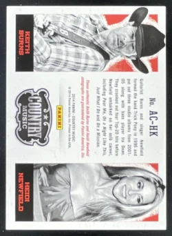 Heidi Newfield; Keith Burns | 2014 Country Music Authentic Combo #AC-HK Auto SN