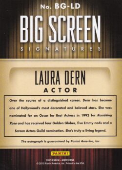 Laura Dern | 2015 Panini Americana - Big Screen Signatures #BG-LD AU, SN99