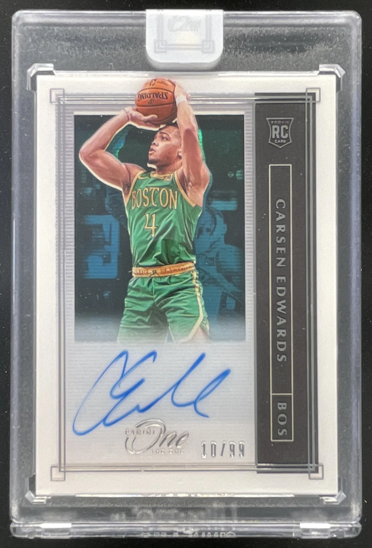 Carsen Edwards | 2019-20 Panini One and One Rookie Autographs #RA-CEW RC Auto SN