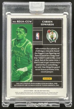 Carsen Edwards | 2019-20 Panini One and One Rookie Dual Jersey RC Auto SN