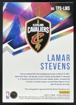 Lamar Stevens | 2020-21 Panini Recon True Potential Gold #TPS-LMS RC Auto SN