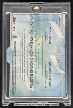 Shohei Ohtani; Mike Trout | 2020 Topps Diamond Icons Dual Player Relics Auto SN
