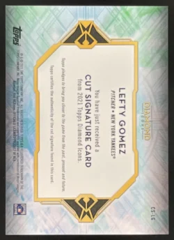 Lefty Gomez | 2021 Topps Diamond Icons Cut Signatures #CS-LG Auto SN
