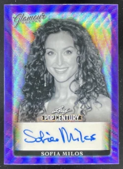 Sofia Milos | 2022 Leaf Metal Pop Century Glamour Graphs Purple Wave #SM1 Auto SN