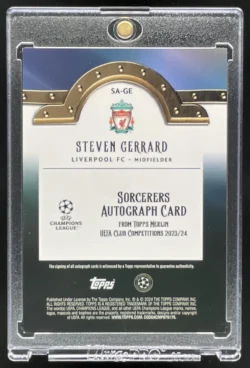 Steven Gerrard | 2023-24 Topps Chrome Merlin Sorcerers Gold Refractor #GE Auto SN