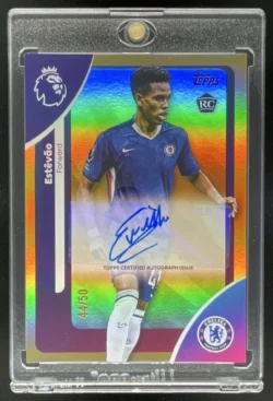 Estevao | 2025-26 Topps Premier League Autograph Gold Rainbow Foil #AC-ES Auto SN