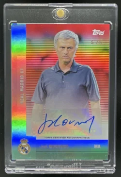 Jose Mourinho | 2025-26 Topps Real Madrid Team Set Red Rainbow Foil #BC-JM Auto SN