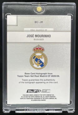 Jose Mourinho | 2025-26 Topps Real Madrid Team Set Red Rainbow Foil #BC-JM Auto SN