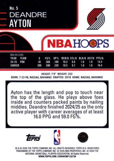 2025-26 Hoops - 005 | Deandre Ayton