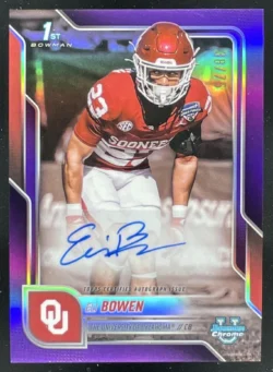 Eli Bowen | 2025 Bowman Chrome University Prospect Purple Refractor #ELI Auto SN