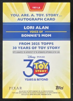 Lori Alan | 2025 Topps 30 Years of Toy Story Gold #YRT-LA as Bonnie's Mom Auto SN