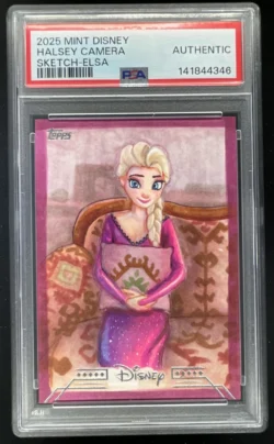 Halsey Camera | 2025 Topps Disney Mint Sketch Artist Elsa Auto SN