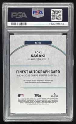Roki Sasaki | 2025 Topps Finest Autograph Gold Refractor #FA-RS RC Auto SN
