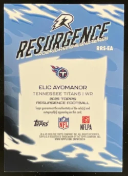 Elic Ayomanor | 2025 Topps Resurgence Rookie Relic Blue Surge #RRS-EA RC Auto SN