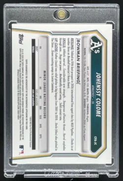 Johenssy Colome | 2026 Bowman Chrome Prospects Gold Mini-Diamond #JC RC Auto SN