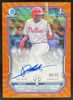 Romeli Espinosa | 2026 Bowman Chrome Prospects Orange Wave #CPA-RE RC Auto SN