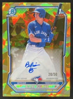 Blaine Bullard | 2026 Bowman Sapphire Chrome Prospects Gold #BSPA-BB RC Auto SN