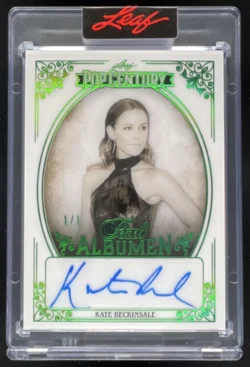 Kate Beckinsale | 2026 Leaf Metal Century Pearl Albumen Green Spectrum Auto SN