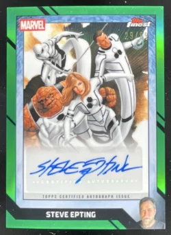 Steve Epting | 2026 Topps Marvel Finest Comic Book Artist Green #CB-SE Auto