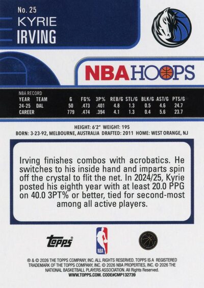 2025-26 Hoops - 025 | Kyrie Irving
