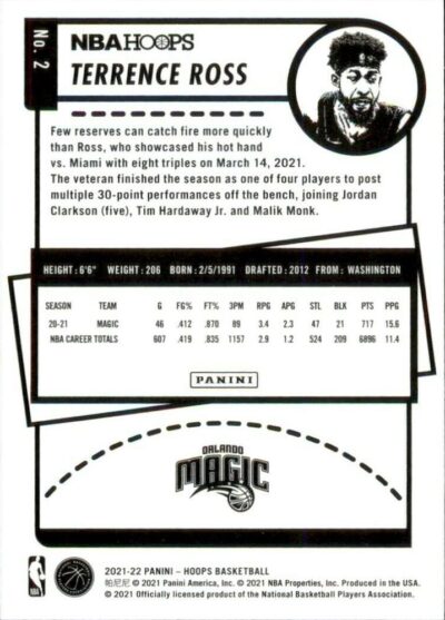 2021-22 Hoops - 002 | Terrence Ross