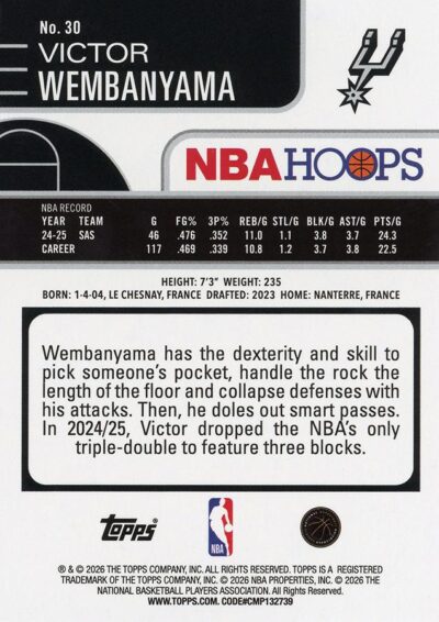 2025-26 Hoops - 030 | Victor Wembanyama