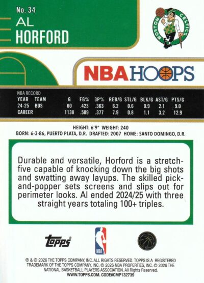 2025-26 Hoops - 034 | Al Horford