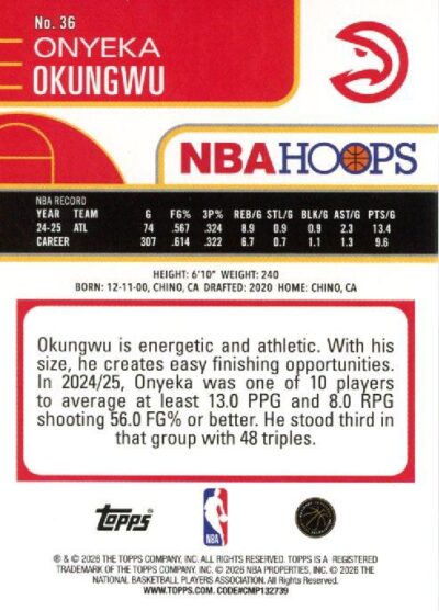 2025-26 Hoops - 036 | Onyeka Okongwu