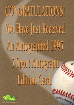 Barrett, Michael - 1995 Classic Five Sport - Autograph