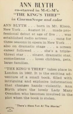 Ann Blyth | 1955 Movie Stars of M-G-M